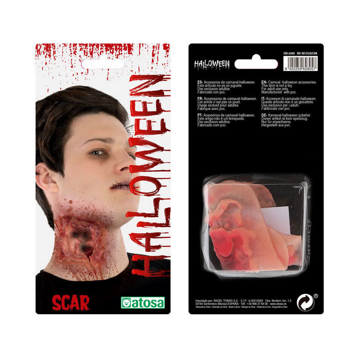 Emballage de la fausse blessure effet spécial Halloween, marque Atosa