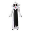 Déguisement de nonne terrifiante pour adulte, robe blanche et noire avec croix inversée